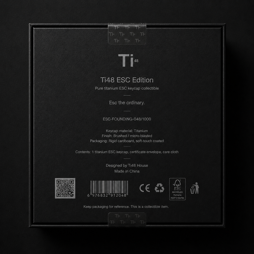 Ti⁴⁸ ESC — Founding Edition · Pure Titanium